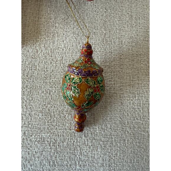 VINTAGE 2003 Home For The Holidays CLOISONNE Collection Christmas Ornament 4.5" - Picture 9 of 9